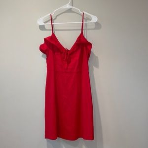 Red short summery dress